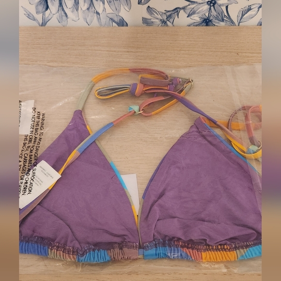 We Wore What Cooper Bikini Top - Medium - NWT - Oversized Gingham - Picture 4 of 6